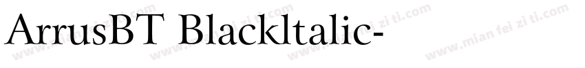 ArrusBT Blackltalic字体转换